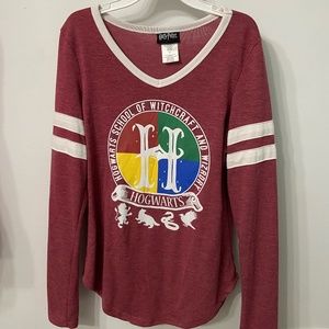 Red Harry Potter Hogwarts Houses Long Sleeve, Size XS